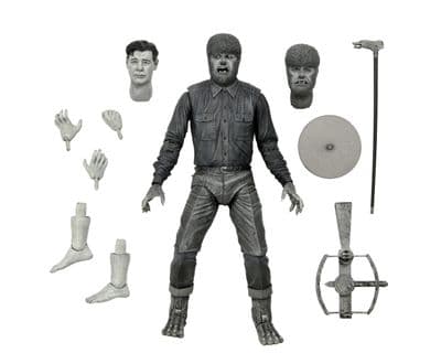 NECA Universal Monsters The Wolf Man Black and White Ultimate Action Figure INSTOCK