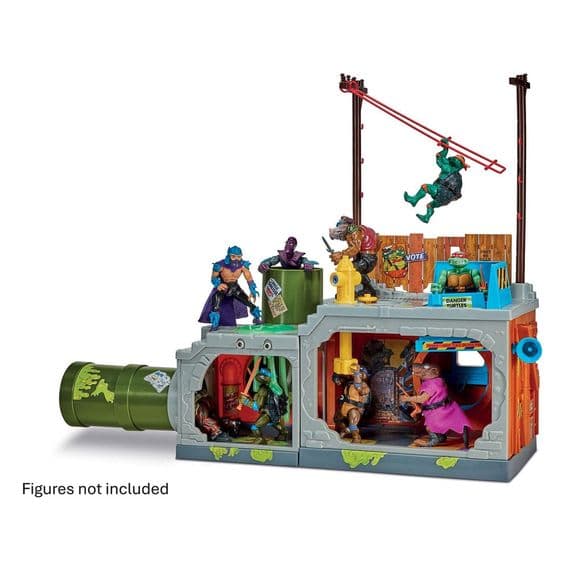 Playmates Teenage Mutant Nina Turtles Secret Sewer Lair Playset Retro Reissue - INSTOCK