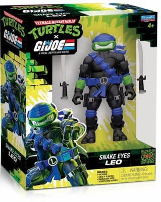 Playmates Teenage Mutant Ninja Ninja Turtles X GI Joe Leonardo as Snake Eyes Figure - Pre-Order
