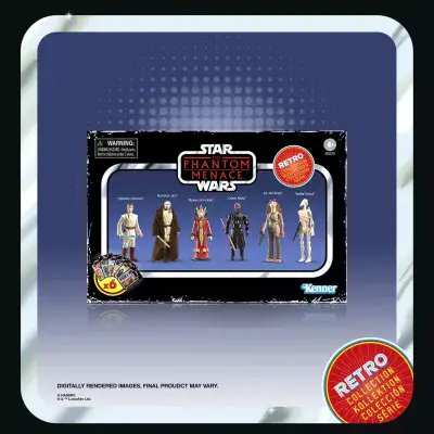 Star Wars The Retro Collect The Phantom Menace Action Figure 6 Pack - INSTOCK