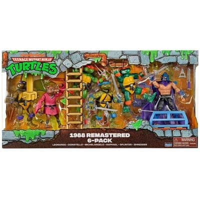 Teenage Mutant Ninja Turtles 1988 Remastered Action Figure 6 Pack Exclusive - Instock