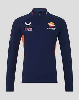 Honda HRC Quarter Unisex Zip Top - Black Iris