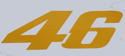 Valentino Rossi 46 Race Number Decal Medium Size