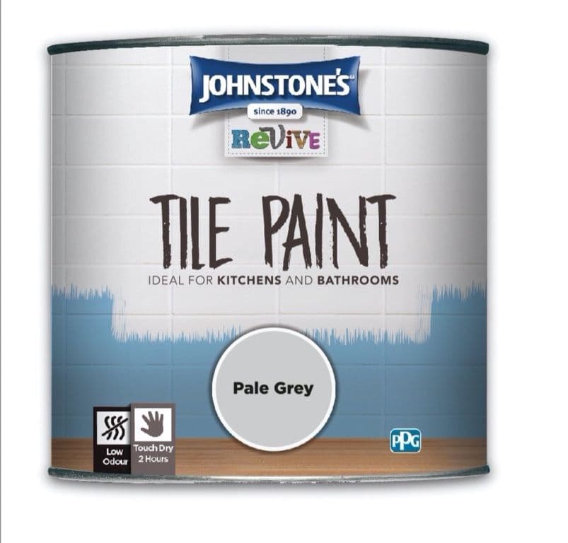 Johnstone s Tile Paint 750ml Pale Grey