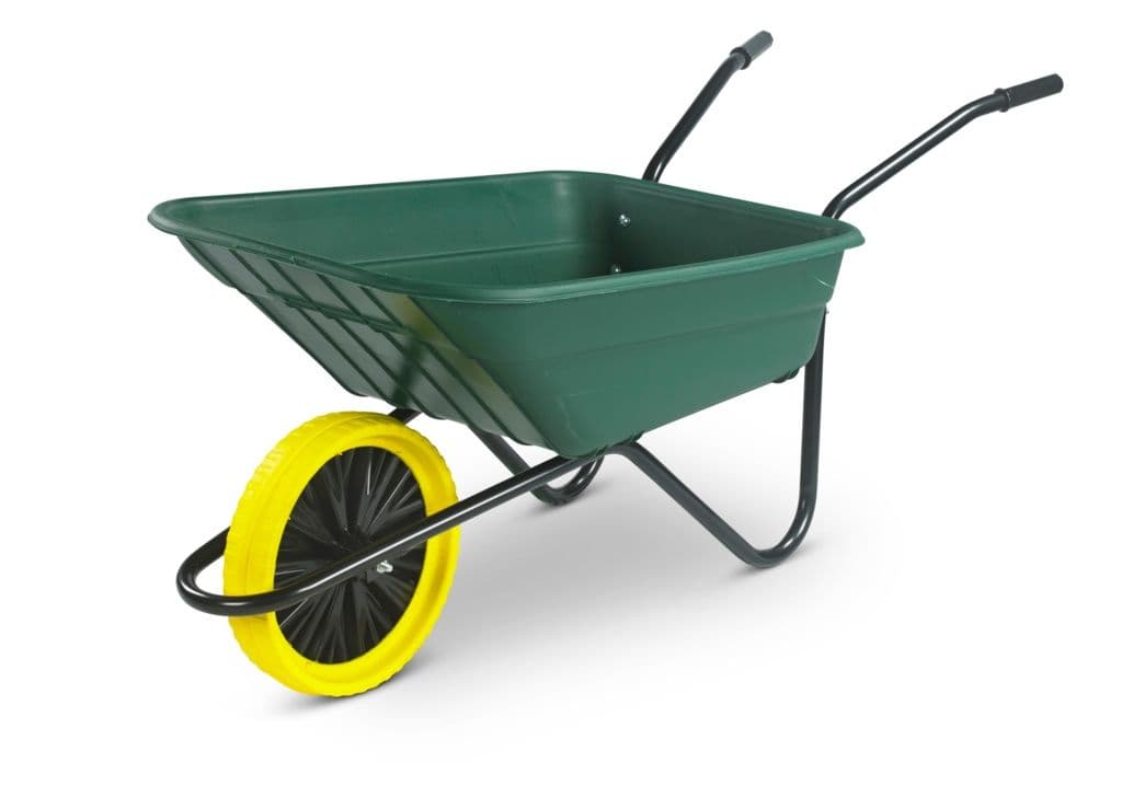 Walsall Wheelbarrow The Shire Green Poly Barrow 90L