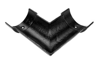 113mm Half Round Cast Iron 90 Degree Angle Painted