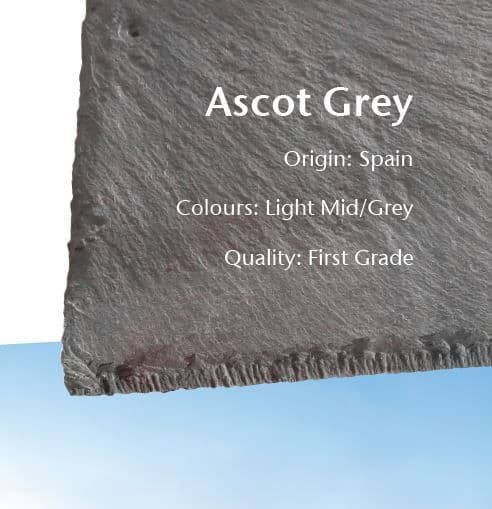 Ascot Grey Roof Slate 16x10 - Builders Merchants AB/IV