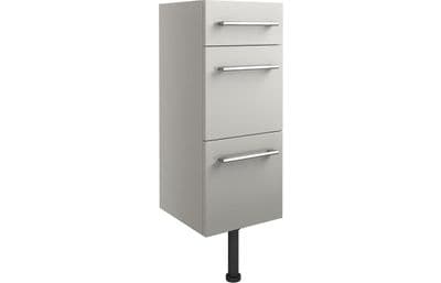 Ben Macdui 300mm 3 Drawer Unit - Light Grey Gloss