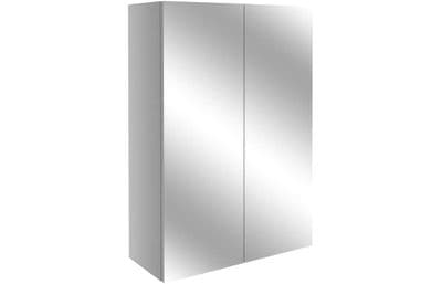 Ben Macdui 500mm Mirrored Wall Unit - Light Grey Gloss