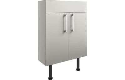Ben Macdui 600mm Slim Basin Unit - Light Grey Gloss
