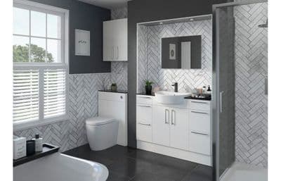 Ben Macdui 900x330mm Base End Panel - White Gloss