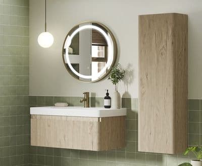 Cairn gorm Natural Oak Effect Bathroom Furniture