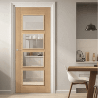 Carini Oak 4 Light Door - Builders Merchants Aberdeen