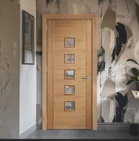 Carini Oak 5 Light Door - KBM Builders Merchants