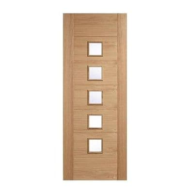 Carini Pre Finished Oak 5 Light Door