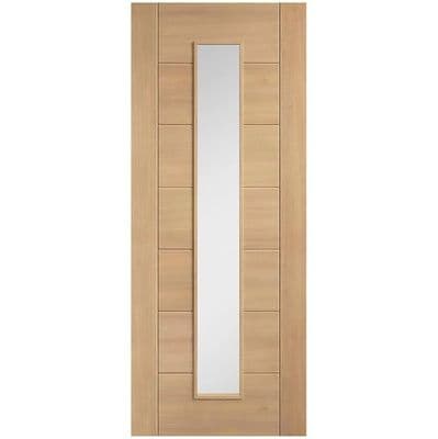 Carini Pre Finished Oak Long Light Door