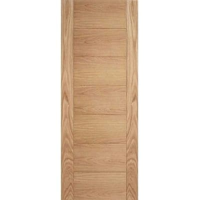 Carini Pre Finished Oak Solid 7 Panel Door