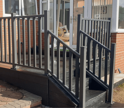 Composite Balustrade Stair kit 1.11mt high x 1.73mt