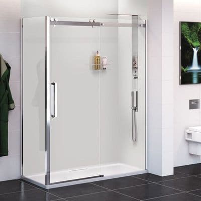 Economy shower panel in white
