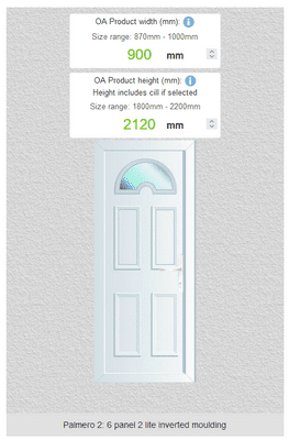 Georgian 1  Arch Sunrise PVC  Doorset 900 x 2120mm