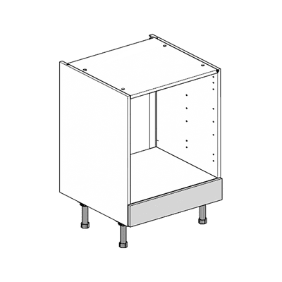 J-Pull Gloss Graphite 600 Oven Base Cabinet Flatpack