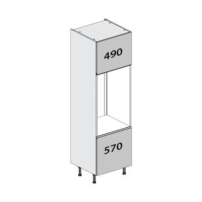 J-Pull Gloss Light Grey Double Oven Housing Flatpack