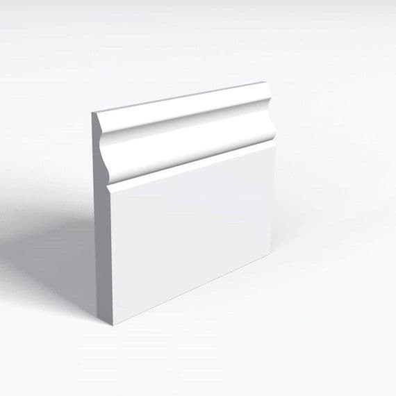 MDF White Primed Ogee Skirting 15x94mm - KBM
