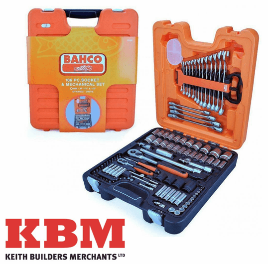 RAFFLE Bahco 106 piece Socket & Spanner Set