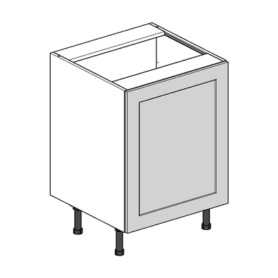 Slab Matt White 600 Sink/Hob Cabinet Flatpack