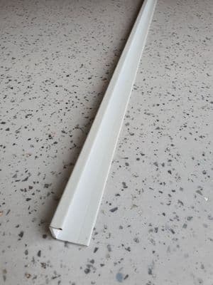 White shower panel end trim
