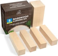 BeaverCraft BW1 - 5 Piece Set of Basswood Carving Blocks