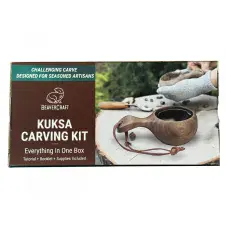 BeaverCraft DIY07 Walnut Kuksa Carving Kit – Craft Your Own Nordic Tradition