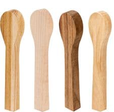 BeaverCraft Pack of 4 Wood Carving Spoon Blanks - Alder, Walnut, Elm, Maple