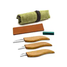 BeaverCraft S15 - 6 Piece Starter Chip and Whittling Wood Carving Knife Set