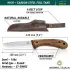 BSH2 Glacier – Carbon Steel Bushcraft Knife Walnut Handle with Leather Sheath