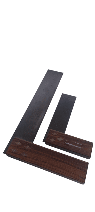 Pair of Rosewood Handled Squares