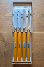 Set of 4 Sorby's Tipped Turning Scrapers