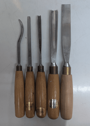 Set of 5 Ashley Iles Carving Tools