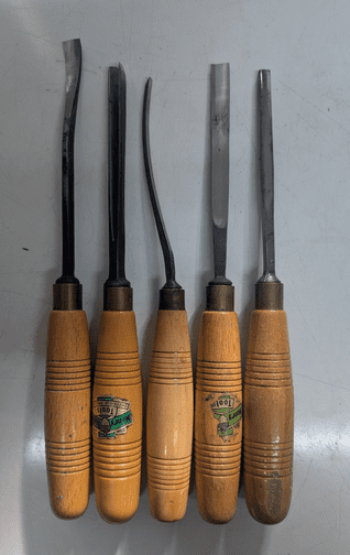 Set of 5 Henry Taylor Carving Tools