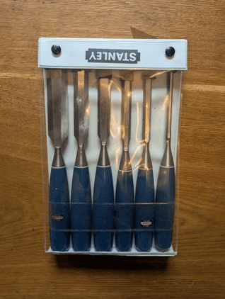 Set of 6 Stanley Bevel Edge Chisels