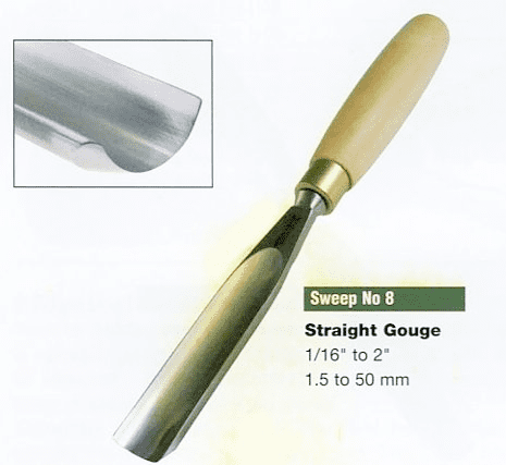 Straight Gouge Sweep No 8
