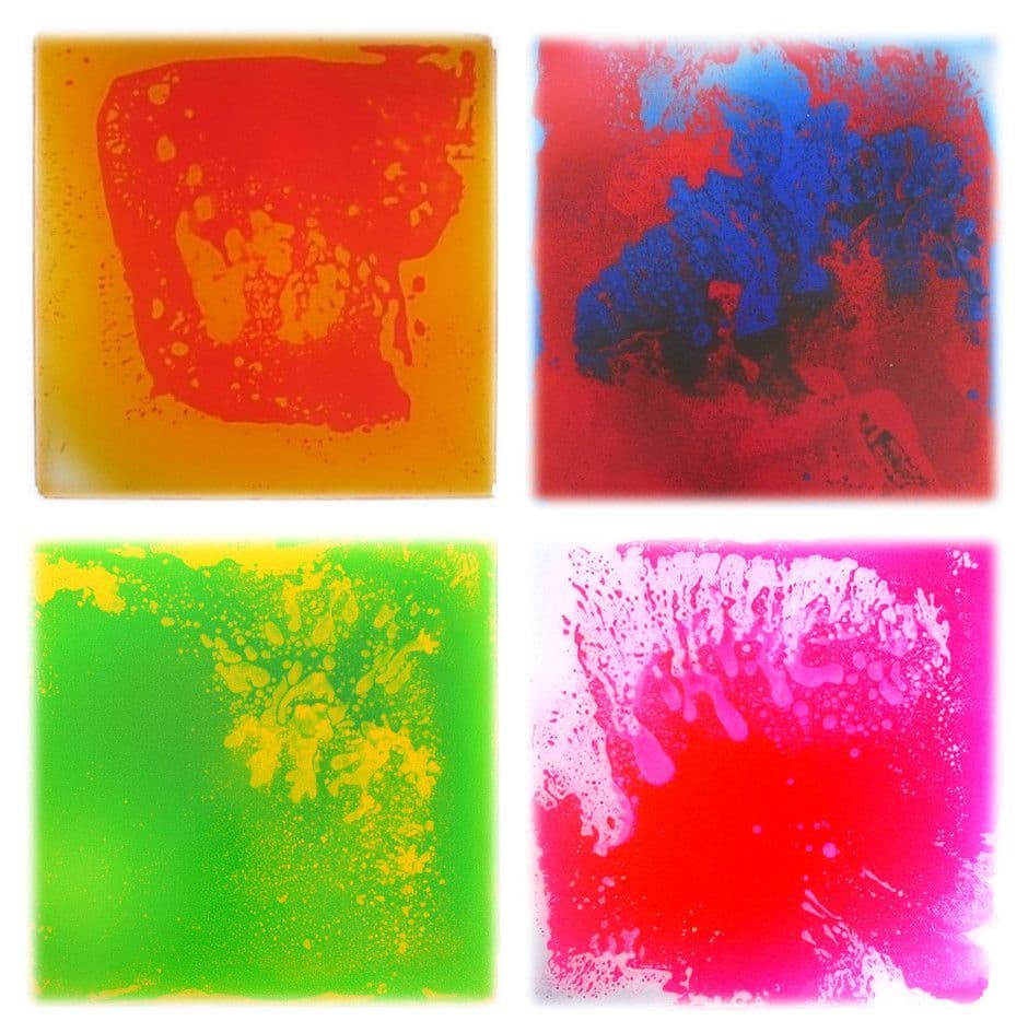 Set of 4 Liquid Gel Floor Tiles