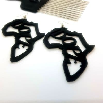 Africa Dope Earrings - Black