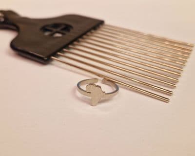 Africa Stainless Steel Ring-Silver