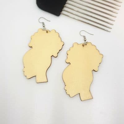 Afro Puff Natural Earrings