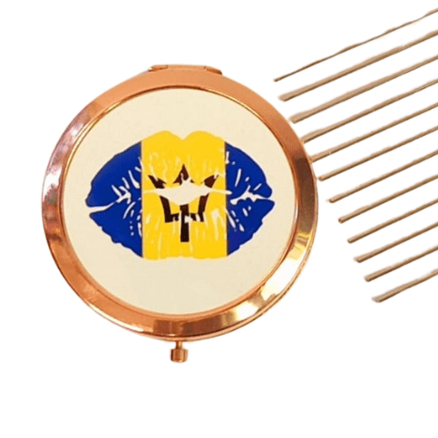 Barbados White Compact Mirror