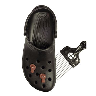 Black Fist Shoe Charm