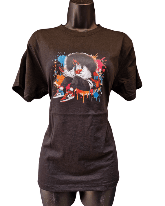 Black Girl with Afro T-Shirt