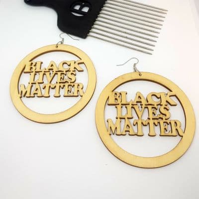 Black Lives Matter Wooden Earrings