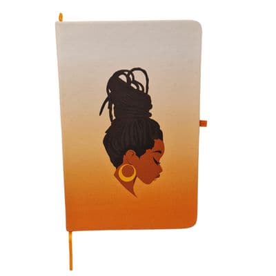 Black Woman Locs Orange Journal
